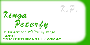 kinga peterfy business card